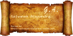 Galvanek Alexandra névjegykártya